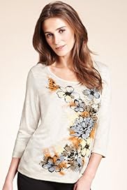 Classic Collection Floral Placement Print Jersey Top