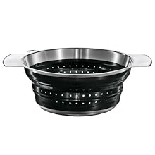 Rosle 16124 10-Inch Collapsible Colander, Black