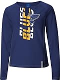 St. Louis Blues -Navy- Women's Astronomy Split Neck Top