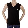 Emporio Armani black v-neck tank.