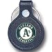 Oakland Athletics Small Leather/Pewter Key Ring - MLB Baseball Fan Shop Sports Team Merchandise