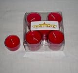 NEW ITEM Tealight Candles Red in Clear Cups