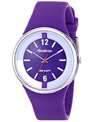 Armitron Sport Womens 25/6417PUR Purple Resin Strap Analog Watch