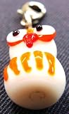ラッキーカラートンボ玉フクロウストラップ白(01-0638) ラッキーカラートンボ玉フクロウストラップ白(01-0638)の画像