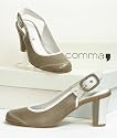 Traumhafter COMMA Leder Sling Pumps beige