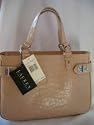 Lauren Ralph Lauren Tan Coc Leather Satchel Bag