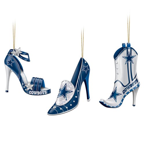 NFL Dallas Cowboys Steppin' Out Stiletto Shoe Ornament Collection