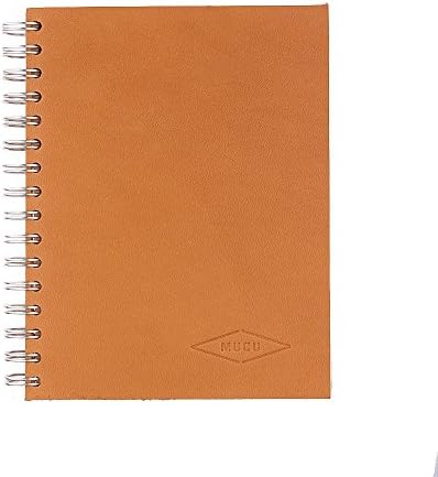 Mucu Camel Leather Ring Notebook