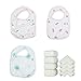Baby Teething Bibs Gift Set, Cute Premium Bamboo Fabric for Girls, Boys & Unisex, 3 Pack