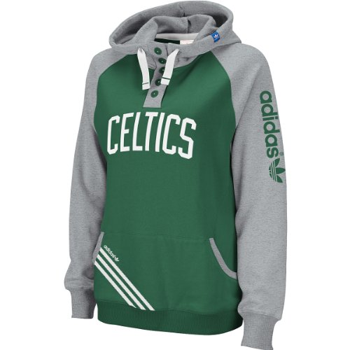 NBA Women's Boston Celtics Originals Court Series Pullover Hood (Kelly/Grey, Small)