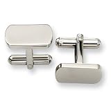 Polished Stainless Steel Cuff Links
