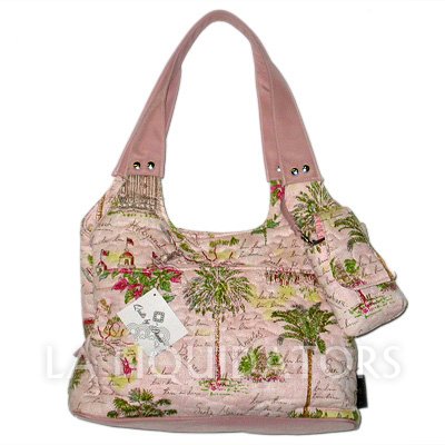 Sunset Boulevard Roomy Bag Quilted Handbag Purse by Donna Sharp w/ Matching Cell Phone Case
