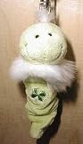 Eigenschaften Nici / Nici Flibbie, Raupe, Schlüsselanhänger, grün, mit aufgesticktem Kleeblatt, 10cm