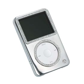Gilty Couture Silver-plated Slider Case with Clear Swarovski Crystals for iPod classic 160 GB