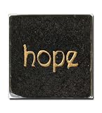 Hope Inspirational Magnet- Stone Magnet- Elegant Magnets for displaying Wedding Invitations from Friends and Families - Powerful reminders for Children and Parents to have Faith, Hope, Be Inspiring to others, and Make a Better World- 1.5 inches by 1.5 inches- Perfect size- collect all 8- Imagine- Hope- Faith- Peace- Believe- Dream- Love- Laugh