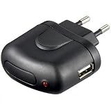 Produkt-Bild: Ladeger&auml;t (100-250V) f&uuml;r USB 5V 1A schwarz