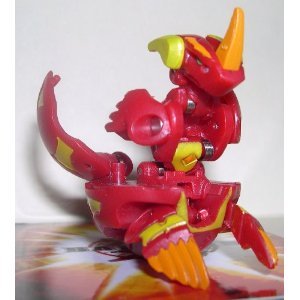 Bakugan Season 3 Pyrus Red Helix Dragonoid 600G Loose figure (W/ DNA Code)