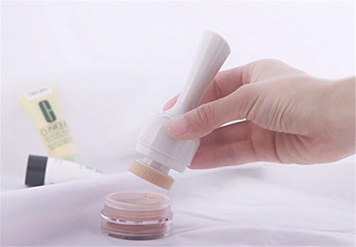 Doulex Electrical Powder Puff Flawless Makeup Applicator Classic Electric Dry & Wet Multi-functional Vibration Foundation Kit Powder Puff Sponge (White)