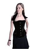 Elegance Betty Black Velvet Steel Boned Corset With Halter Style Straps Tight Lacing Corset LVG9197