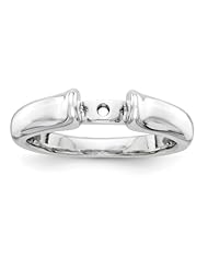 14k White Gold Peg Set Solitaire Ring Semi-Mounting, No Center Stone Included