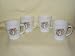 Set of 4 - Vintage 1960's Fire King Tiger Exxon Esso Milk Glass Cup Mugs