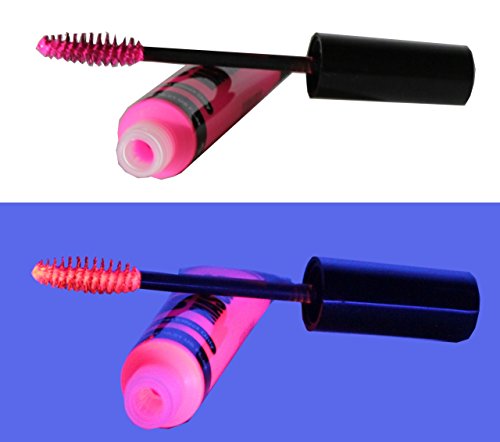 Living Starlight - Mascara Glowing Uv Fluorescent Blacklight Reactive Rave Makeup - Party Supplies Non-dye Eye, Face, Hair Art Decorations (Neon Pink)