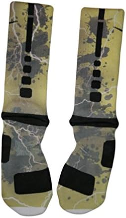 Sock Swagger Men's "Golden State Warriors" Custom Elite Socks Medium 6-8 Multi-Color