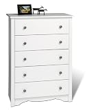 Prepac WDC-3345 Monterey 5 Drawer Chest White