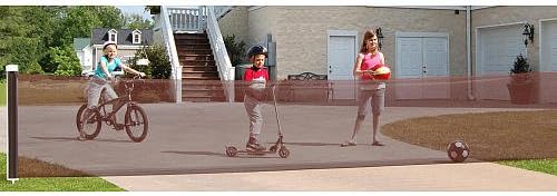 Kid Kusion 25 Foot Retractable Driveway Guard Black Netting