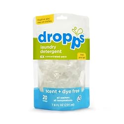 Dropps Laundry Pacs, Scent + Dye Free, 20-loads (pack of 3)