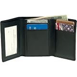 Royce Leather Top Grain Napa Mens Tri Fold ID Wallet