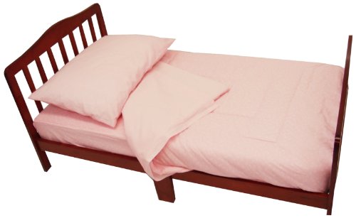 American Baby Company Percale 4 Piece Toddler Bed Set, Pink