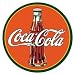 Coca Cola Coke 30's Round Bottle & Logo Vintage Bar Metal Antique Nostalgic Collectible Tin Sign