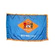 Delaware 3x5ft Nylon Flag with Indoor Pole Hem and Fringe