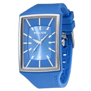 Police Men's Vantage X Watch 13077Mpbls/08 with Blue Pu Strap,Blue Dial and Silver Case