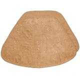 Buckskin Tan Suede Wedge-Shaped Placemat for Round Tables