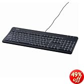 �o�b�t�@���[�R�N���T�v���C BUFFALO �t���L�[�{�[�h USB&PS/2�ڑ� 109�L�[ �p���^�O���t �u���b�N BSKBC01BK