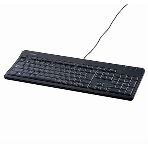 バッファローコクヨサプライ BUFFALO フルキーボード USB&PS/2接続 109キー パンタグラフ ブラック BSKBC01BK