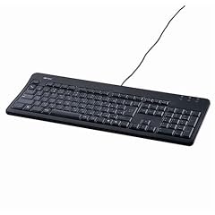 バッファローコクヨサプライ BUFFALO フルキーボード USB&PS/2接続 109キー パンタグラフ ブラック BSKBC01BK