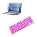 Skque Premium Pink Silicone Keyboard Cover + 11.6 inch Clear Screen Protector for Apple MacBook Air 11.6-Inch Laptop