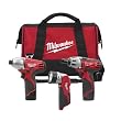 Milwaukee 2490-23 12-Volt Compact Drill, Impact Wrench, and Worklight Combo Kit