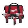 Milwaukee 2490-23 12-Volt Compact Drill, Impact Wrench, and Worklight Combo Kit