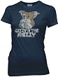 Gremlins Classic Comedy Horror Movie GIZZY SHIZZY Juniors Navy Tee T-shirt, Juniors