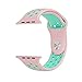 Apple Watch Sport Band, Lamshaw Soft Silicone Sport Replacement Strap for Apple iWatch / New Apple iWatch Series 2 / Apple Watch Series 1 / Nike Sport Band. (Nike+_38mm Pink+Green)