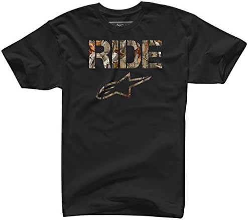 ALPINESTARS Men's Ride Camo T Shirt, Black, Medium