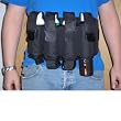 Black Paintball Tactical Belt For Paintball Tubes by Airsoft
