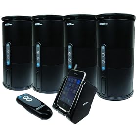 Cables Unlimited Spk-Velo-4Kit2 Audio Unlimited� Premium 900 Mhz Wireless Indoor/Outdoor 4-Speaker System With Remote - Portable & Personal Audio