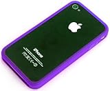 JKase® Apple iPhone 4G / iPhone 4 Transparent Bumper Case Purple Protectiv ....