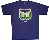 Hartford Whalers Throwback Vintage Royal Blue Reebok T Shirt