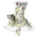 Coffret &agrave; Bijoux "Famille L&eacute;opard des neiges" + bijou
